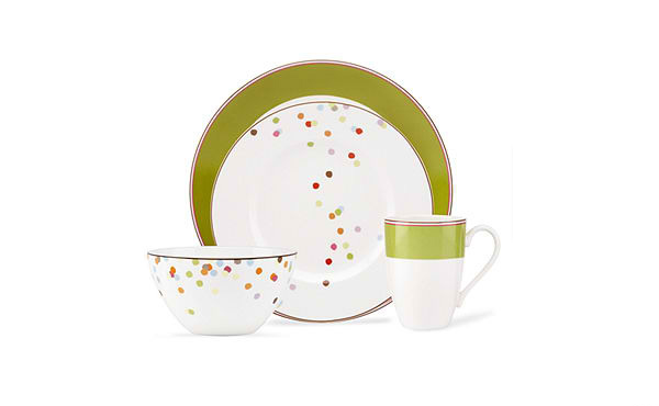 Kate Spade New York Market Street Green 4-Piece Place Setting