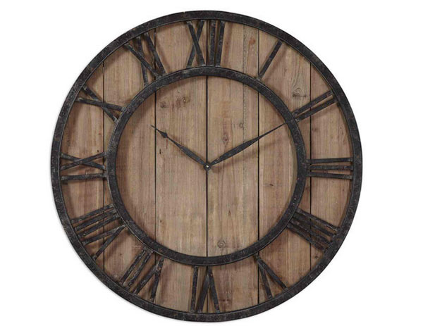 Powell Wooden Wall Clock