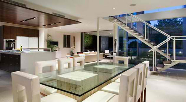 glass dining area