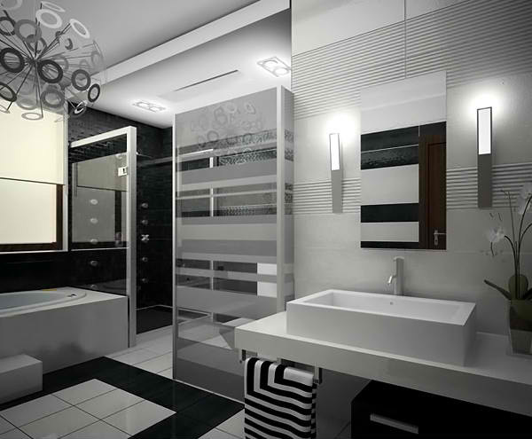 20 Sleek Ideas for Modern Black and White Bathrooms | Home Design Lover