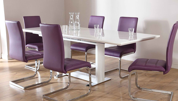 Purple dining best sale table and chairs