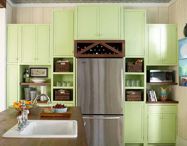 Fresh green cabinets