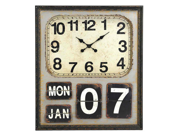 Rustic Industrial Loft Wooden Clock