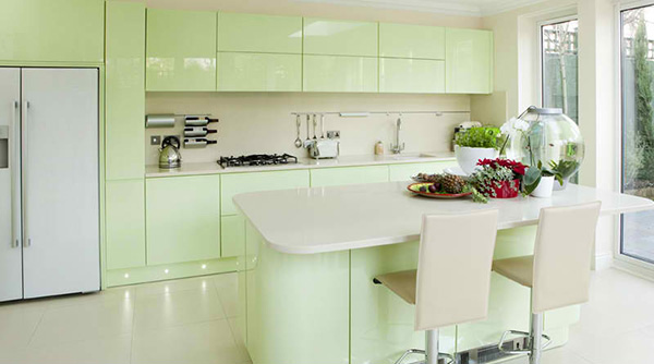 Pastel Green Kitchens