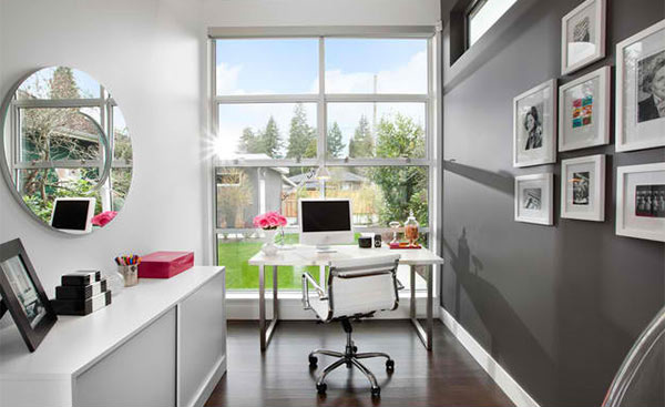 15 Ideas For Contemporary Gray Home Office Designs Home Design Lover