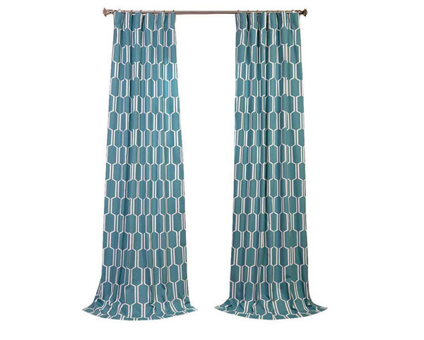 Blue Window Panel Curtains