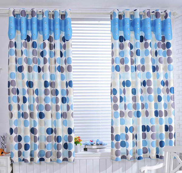 Polka Dots Curtains in Blue