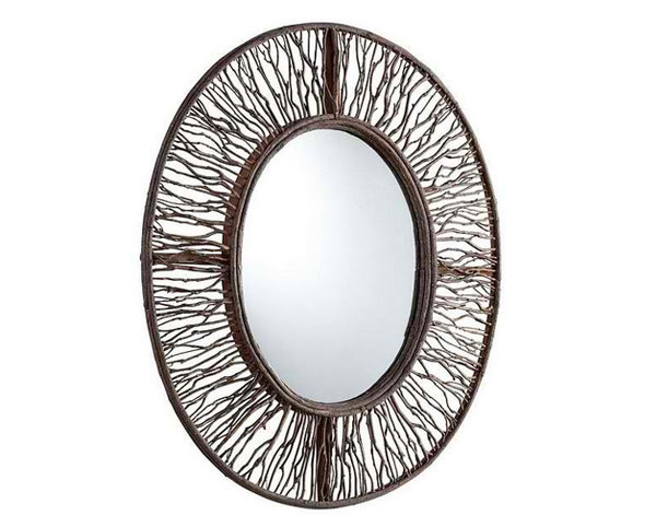 Fir Wood Rossi Mirror - Walnut