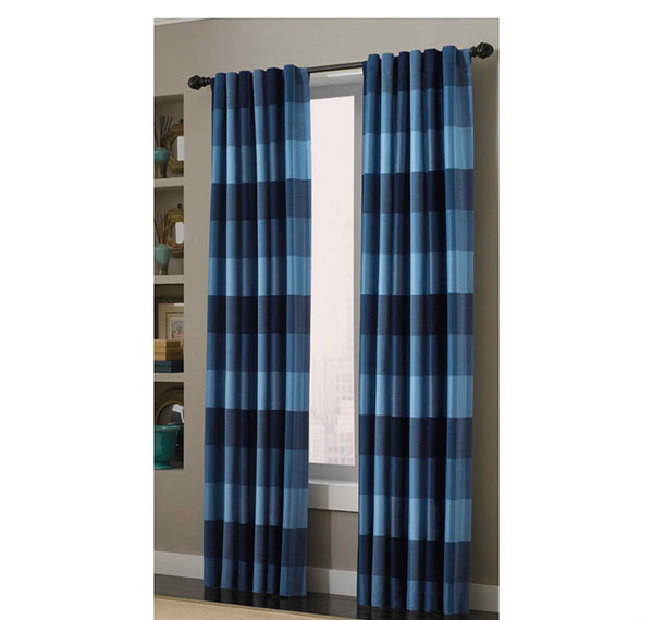 Blue Window Panel Curtains width=