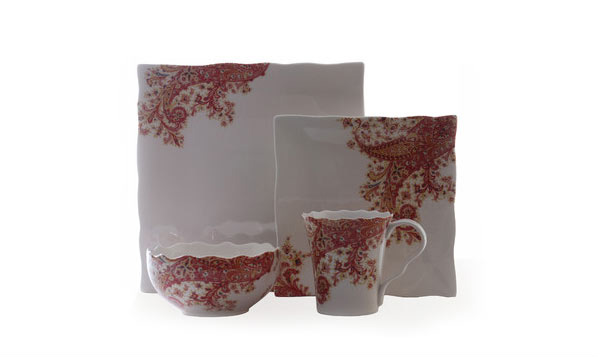 Surya Saffron 16 Piece Dinnerware Set