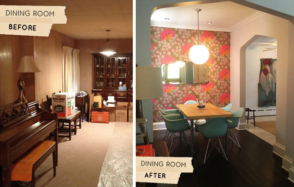 Before After Sherrys Dining Room