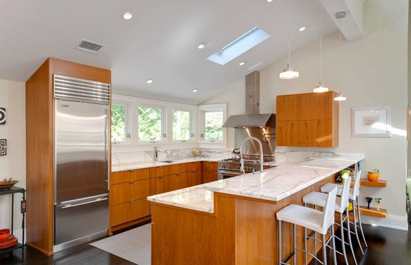 open-plan kitchen