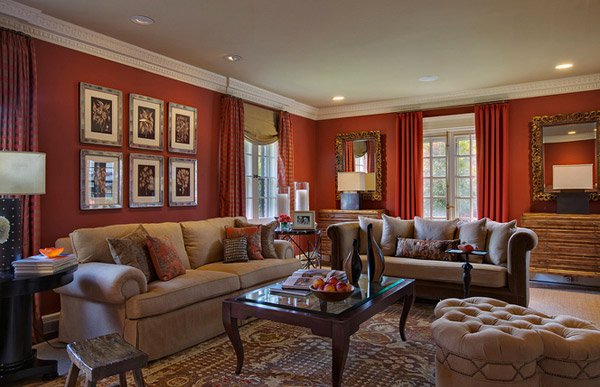 maroon sitting room