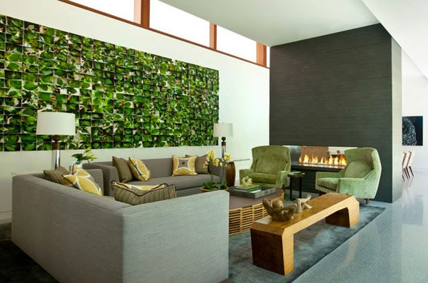 15 Contemporary Grey and Green Living Room Designs | Home Design Lover