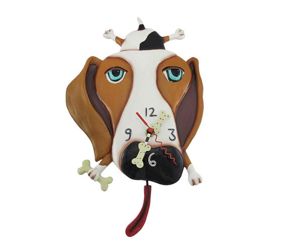Buckley Dog Pendulum Wall Clock