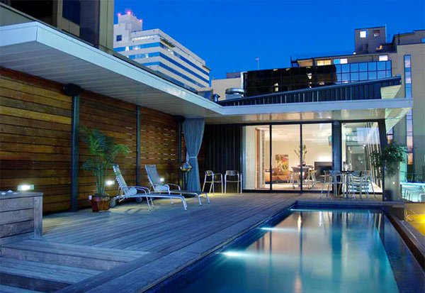 rooftop pools roof terrace stunning townhouse contemporary relaxing pool swimming houses homes architecture interior swimmingpool inside idea gorgeous storey