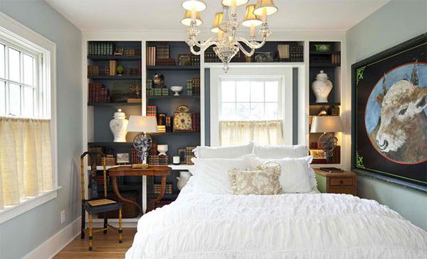 bedroom bookshelves designs