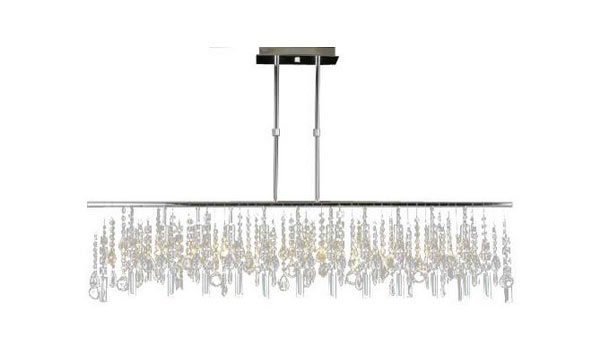 Modern Contemporary Broadway Linear Crystal Chandelier Lighting Lamp H28