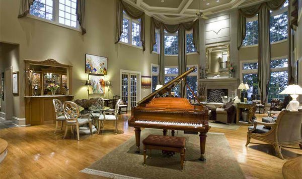 15 Grand Piano Set Ups In Traditional Living Rooms Home Design Lover