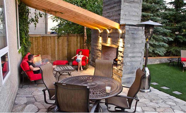 pergola fireplace