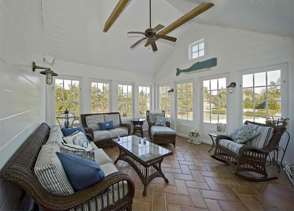 beach themed porch