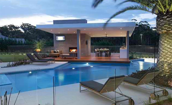 modern pool