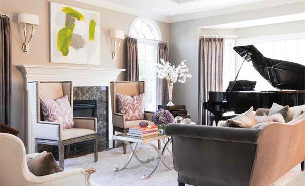 15 Grand Piano Set-ups in Traditional Living Rooms | Home ...