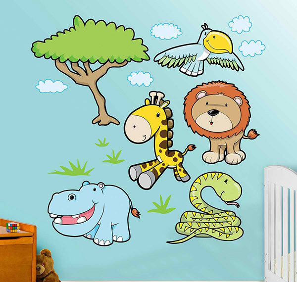 Jungle Animals 3 Wall Decal 