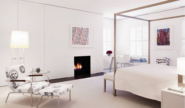 modern bedroom fireplace designs