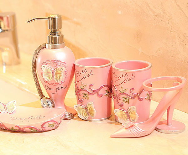 15 Chic Pink Bathroom Accessories Set Home Design Lover