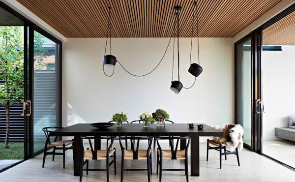 black dining table