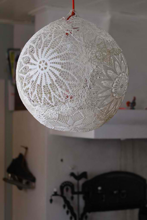 Lace lamp DIY