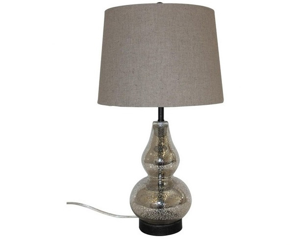 Mercury Glass Lamp Metallic