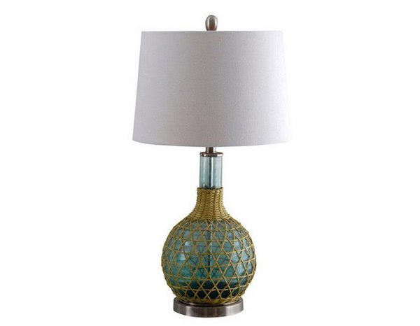 Green Glass Table Lamp