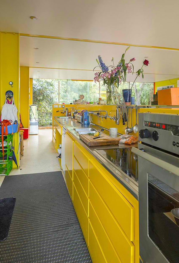 yellow kitchen