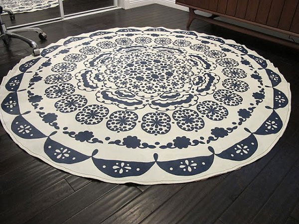 Turning A Table Cloth In To A Rug