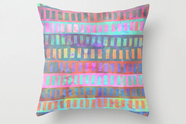 Geometric Stripe (Pastel) Pillow 16x16 cover