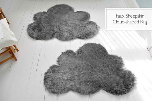 Faux Sheepskin Cloud-Shaped Rug