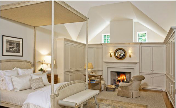 Traditional Bedroom fireplace