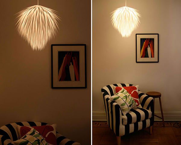 Paper Starburst Pendant Light