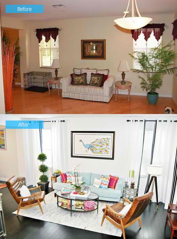 15 Impressive Before and After Photos of Living Room ...