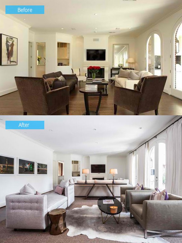 15 Impressive Before And After Photos Of Living Room Remodels Home Design Lover