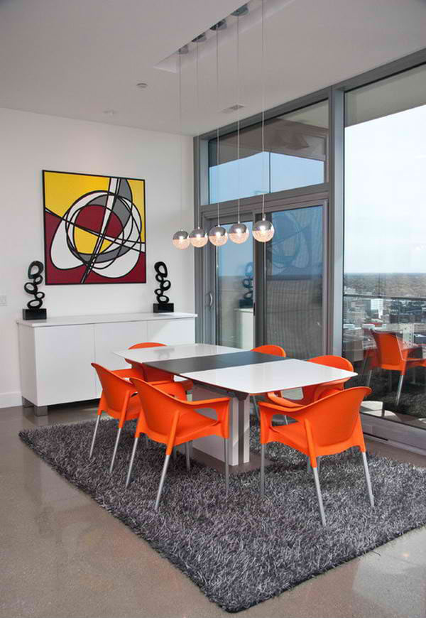 15 Modern and Contemporary Orange Dining Rooms | Home ...