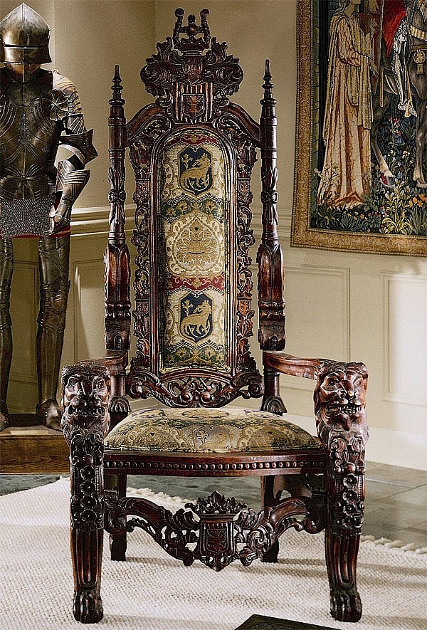 hand carved design throne