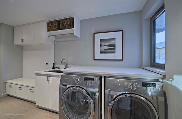 Wash Dry And Fold In These 23 Gray Laundry Areas Home Design Lover