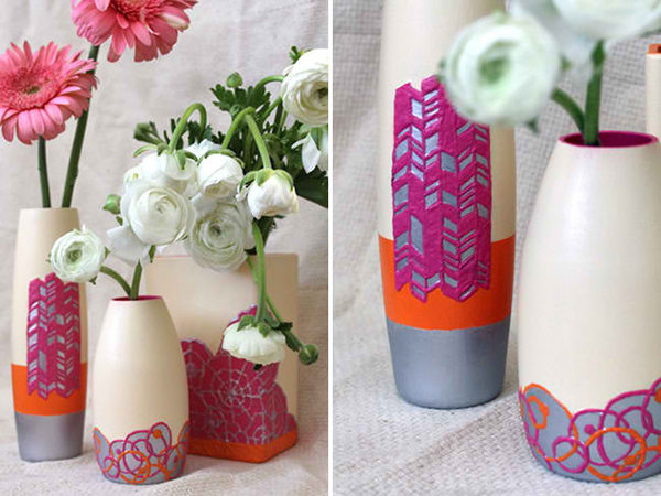 DIY Painted Texture Vase