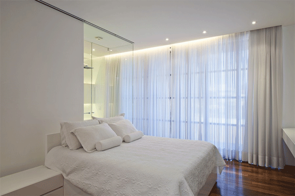 pure white bedroom 