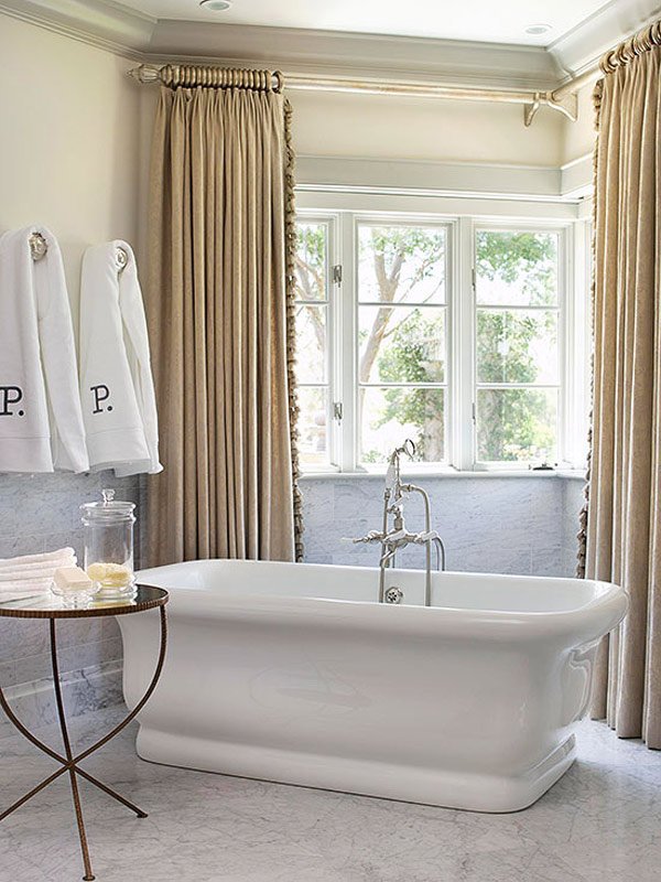 20 Designs for Bathroom Window Treatment | Home Design Lover