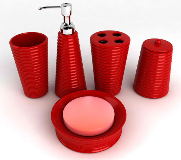 20 Fascinating Red Bathroom Accessories | Home Design Lover