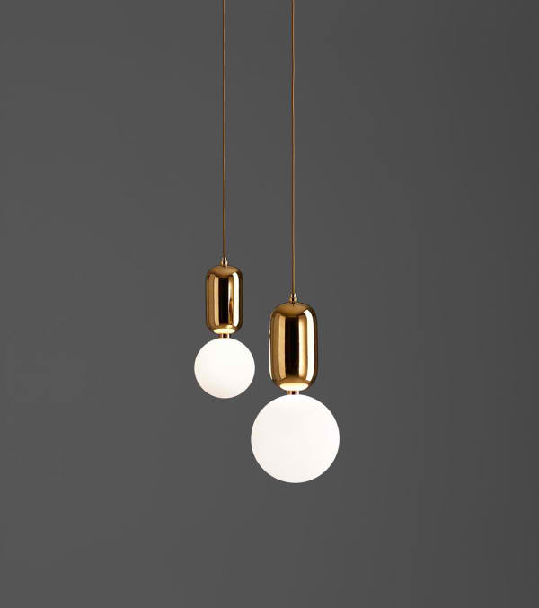 gold hanging lamp